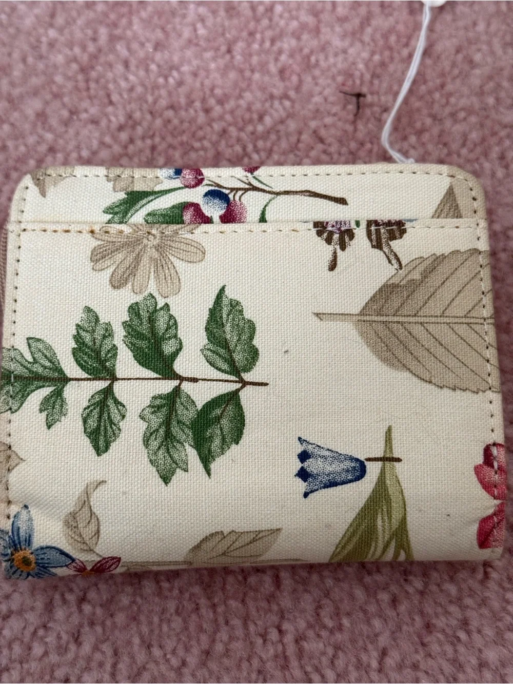 Longaberger Cream Croc-Embossed Floral Accent Wallet - Picture 2 of 3